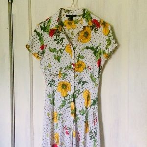 🌿LAST CHANCE Floral and Polka Dot Tunic Dress
